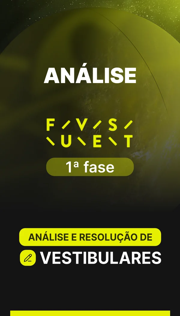 Capa da análise da 1ª fase da FUVEST, do ARV, Análise e Resolução de Vestibulares
