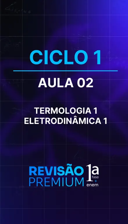 Capa de 2025, ciclo 1: Termologia 1 e Eletrodinâmica 1